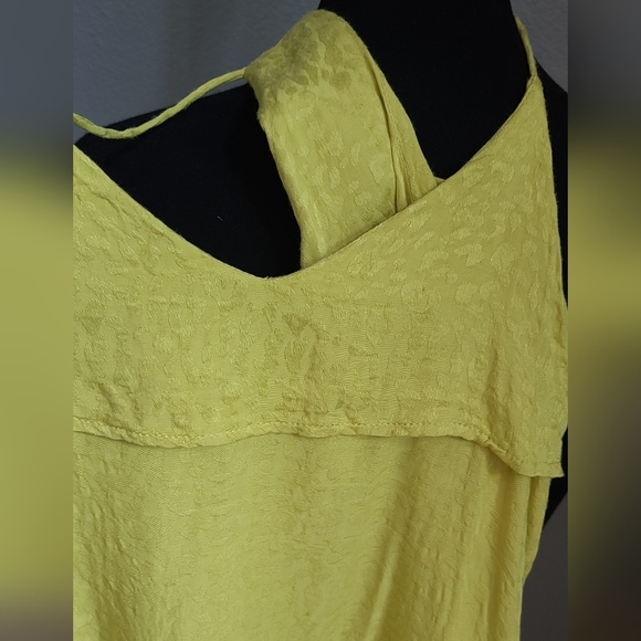 Yellow Green Leopard Print Halter Tank Top - Picture 5 of 8